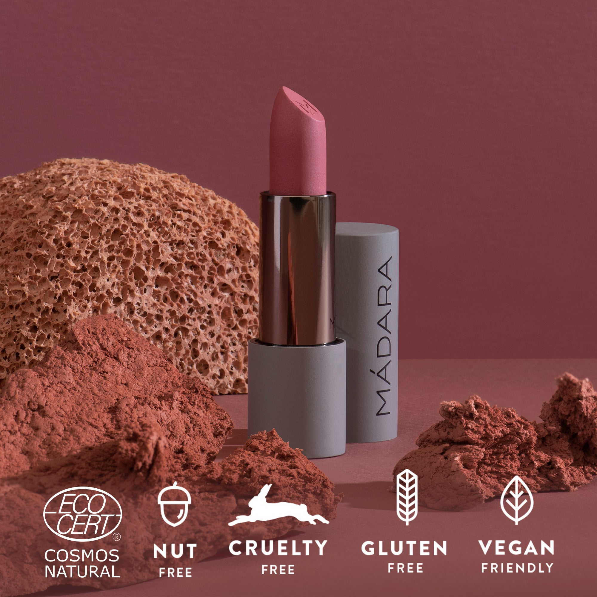 Rouge à lèvre Velvet Wear 31 - Cool Nude - Madara - Odessence - Beauté Naturelle - Institut - Bordeaux