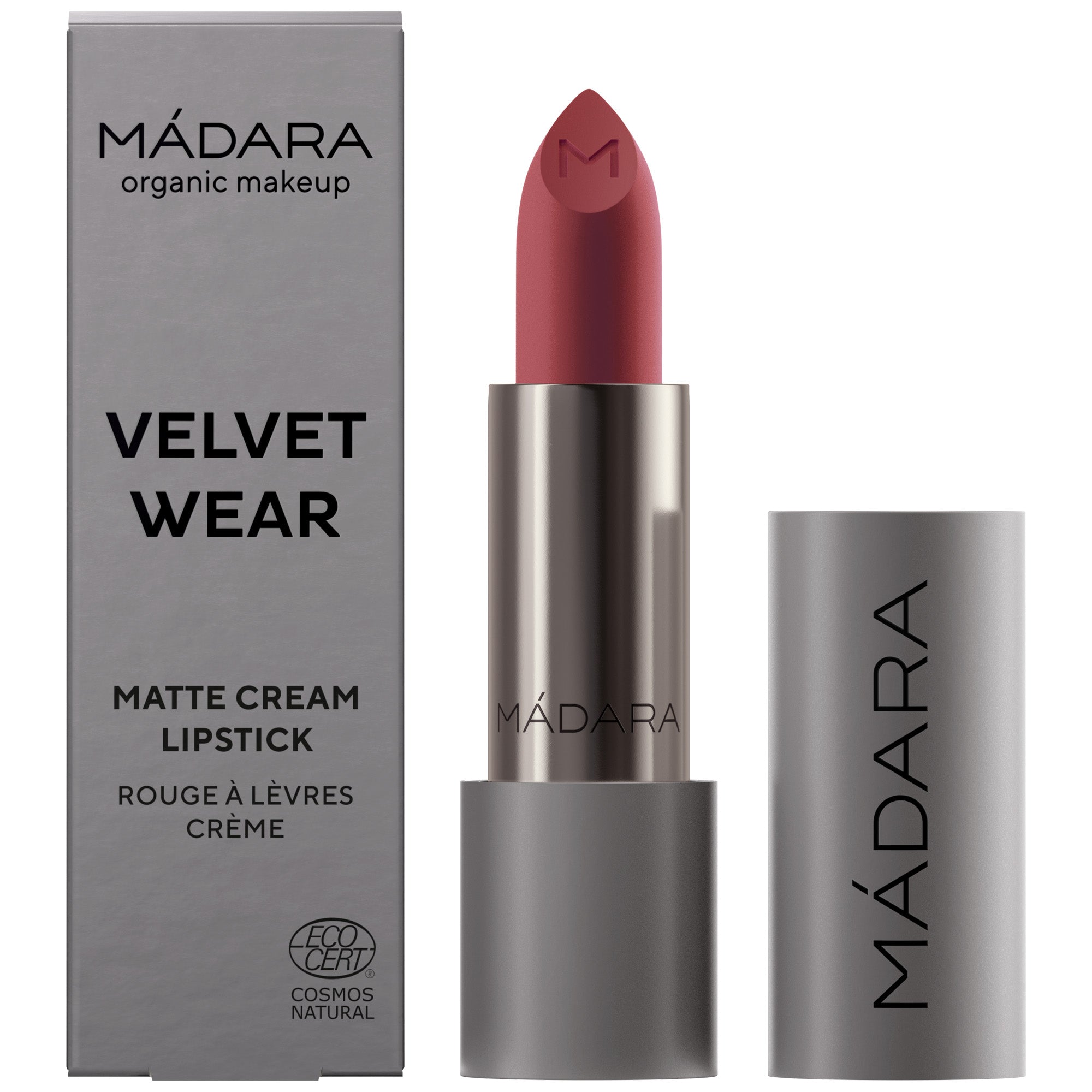 Rouge à lèvre Velvet Wear 37 - Sassy - Madara - Odessence - Beauté Naturelle - Institut - Bordeaux