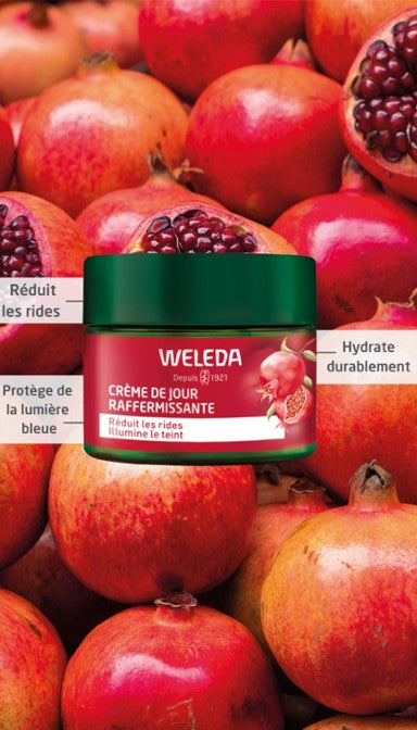 Crème de jour raffermissante à la Grenade Weleda - Odessence - Beauté Naturelle & Bio à Bordeaux - Institiut