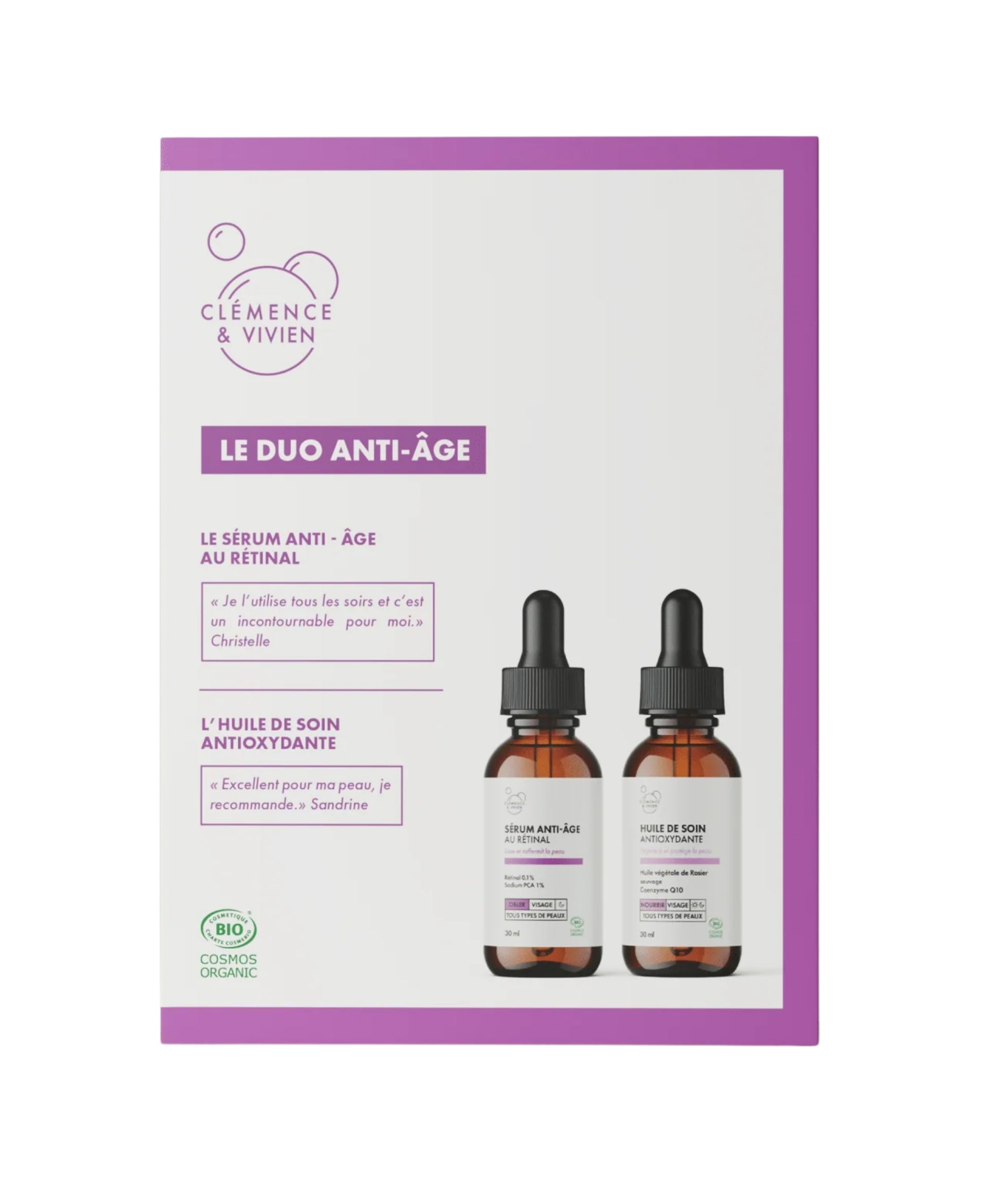 Coffret duo anti-âge - Clémence et Vivien