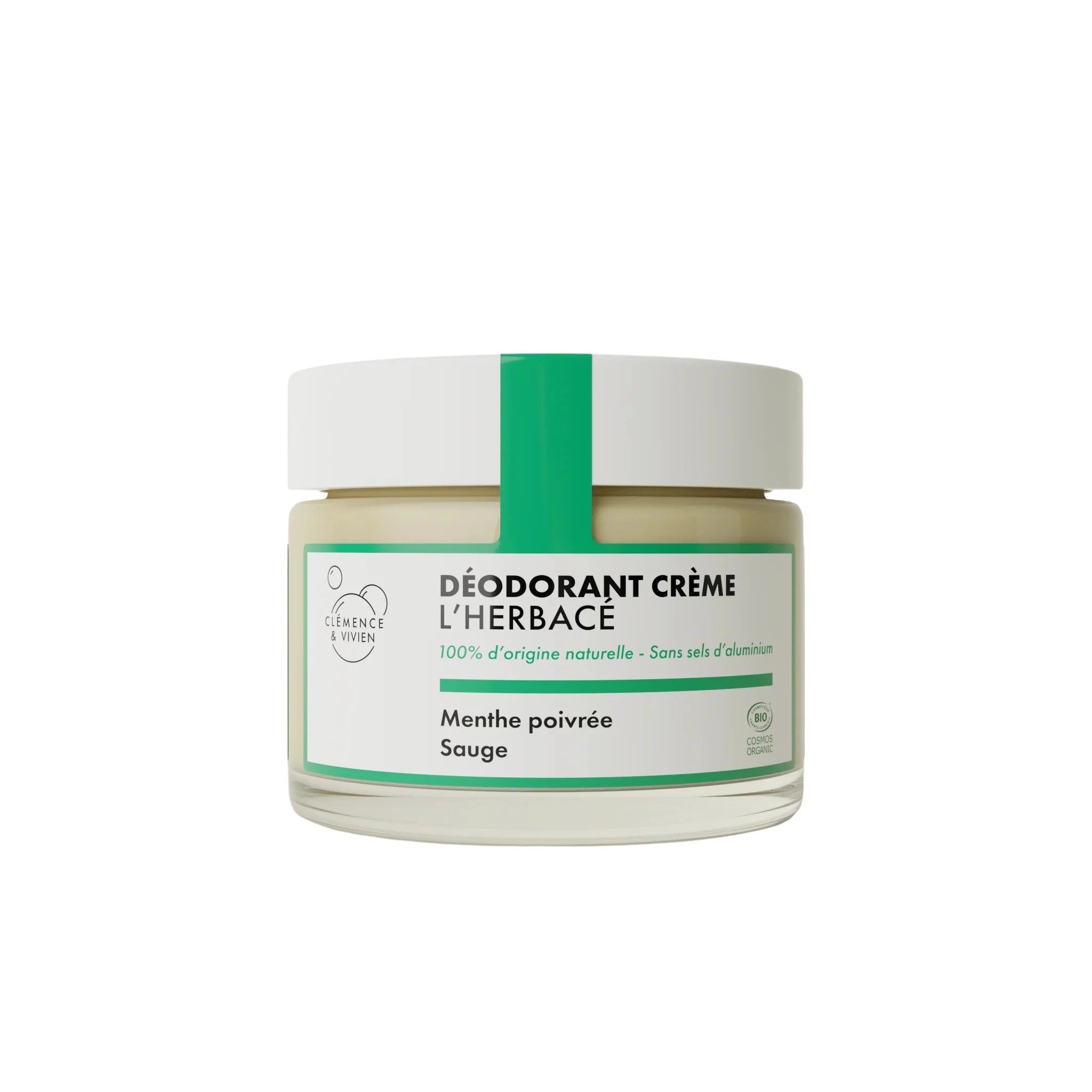 L'Herbacé - Baume Déodorant Bio à la Menthe, Sauge et Romarin - Clémence & Vivien - Cosmétique Bio à Bordeaux