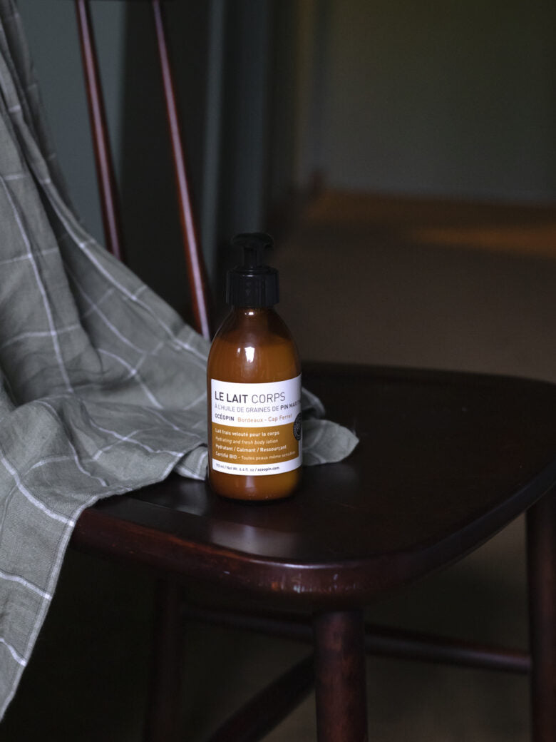 Le lait corps -ba l'huile de graines de pin maritime - Oceopin - Odessence - Beauté naturelle et bio - Institut - Bordeaux