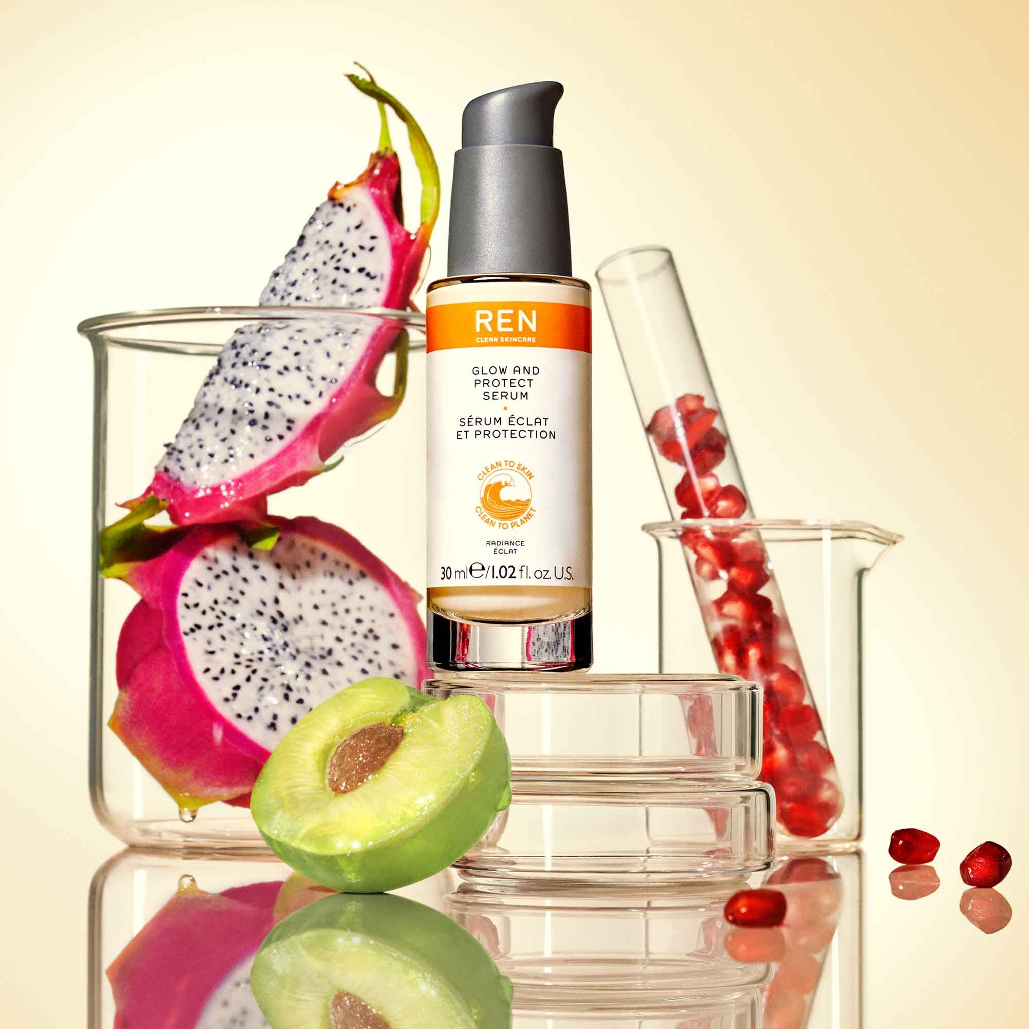 Sérum éclat et protection - REN - Odessence - Beauté Naturelle et Bio -Institut - Bordeaux