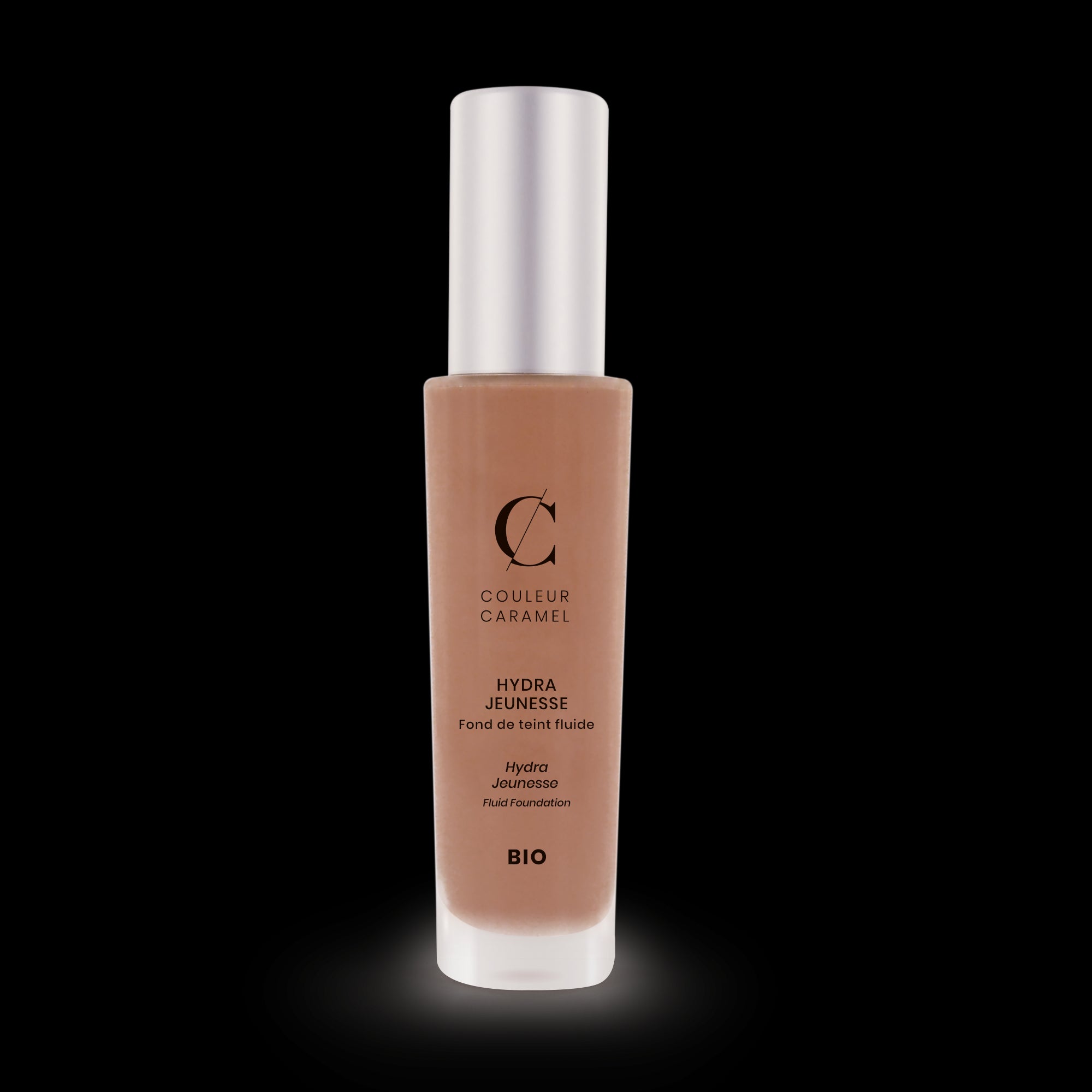 Fond de teint fluide hydra jeunesse - Couleur caramel - Odesesence - Beauté naturelle et bio - Institut - Bordeaux