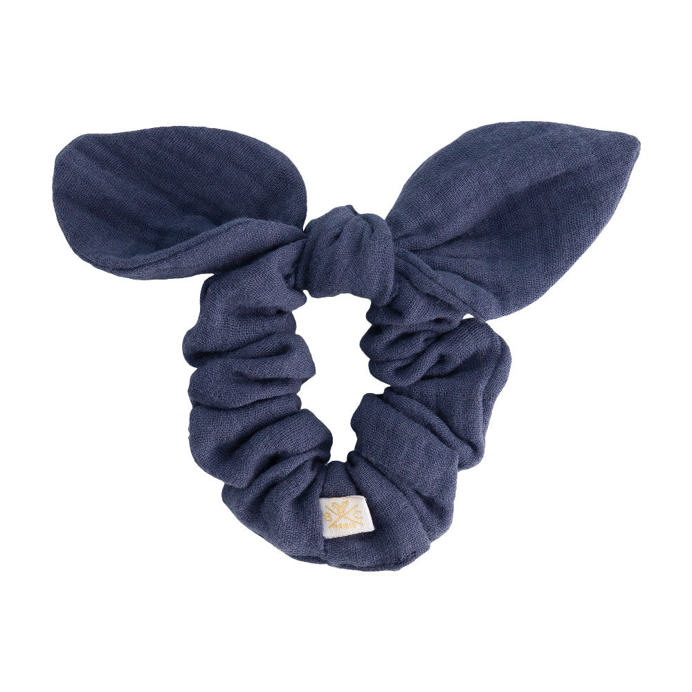 Chouchou noeud bleu - BACHCA - Odessence - Accessoire - Cheveux - Beauté naturelle - Institut - Bordeaux