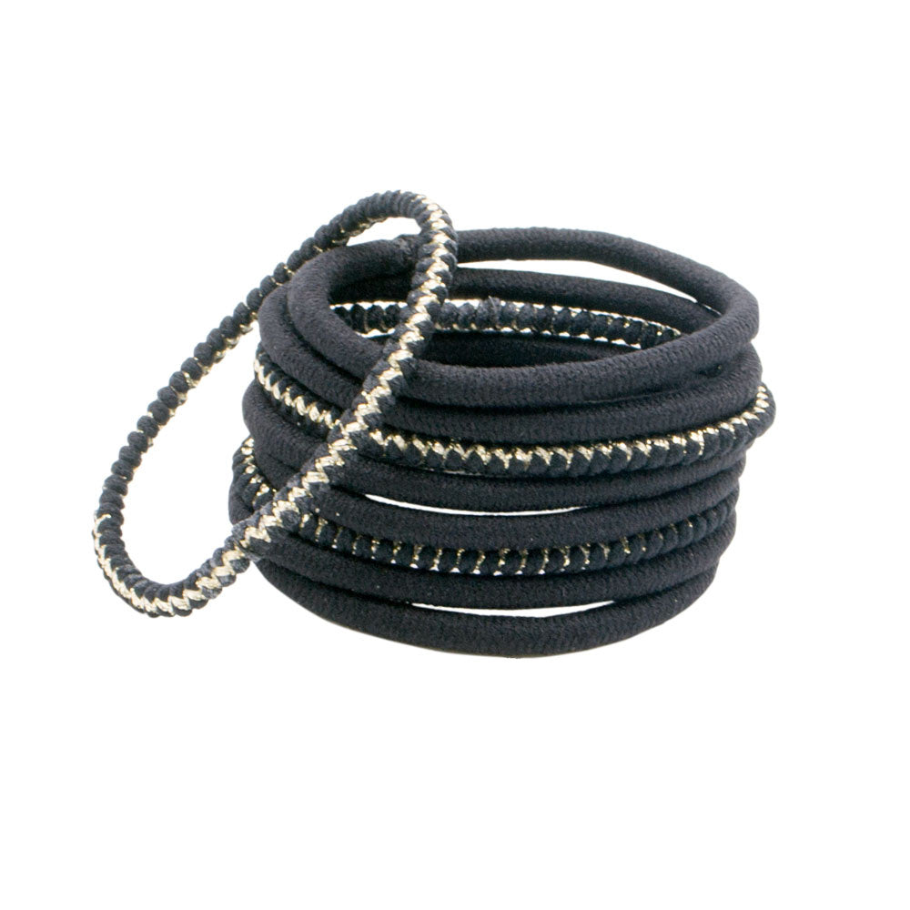 Elastiques noirs épais x5 - BACHCA - Odessence - Accessoire - cheveux - Beauté naturelle - Institut - Bordeaux