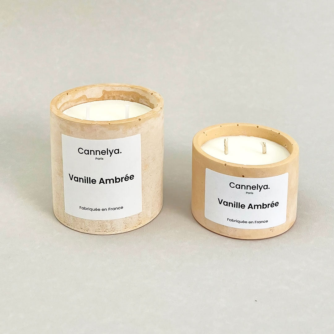 Bougie parfumée Cannelya. Vanille ambrée