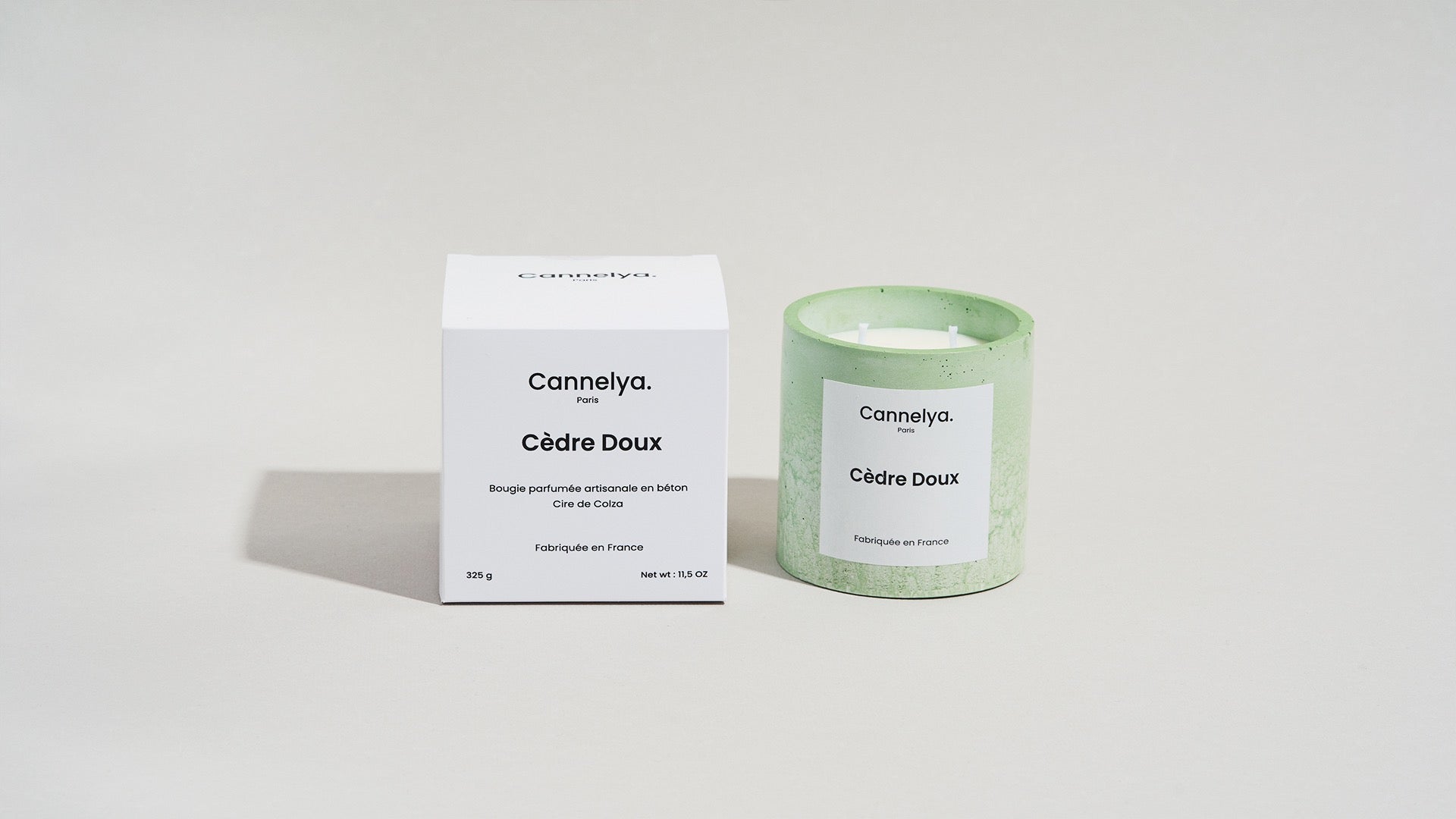 Bougie parfumée Cannelya. Cèdre doux
