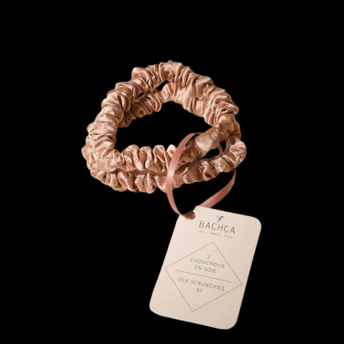 LOT DE 2 CHOUCHOUS EN SOIE ROSE