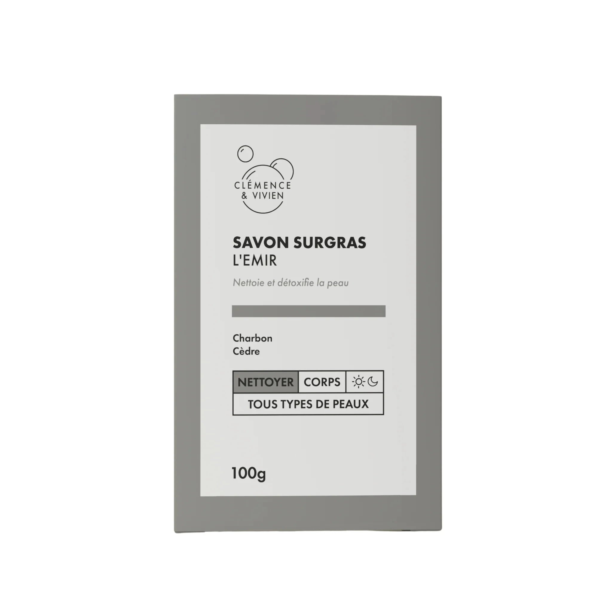 L'Emir - Savon Bio au Cèdre et au Carbon - Clémence & Vivien - Cosmétique bio à Bordeaux